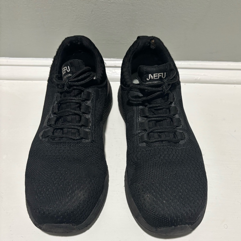 JIEFU Black Unisex Lightweight Safety Steel Toe Work Shoes-size 41